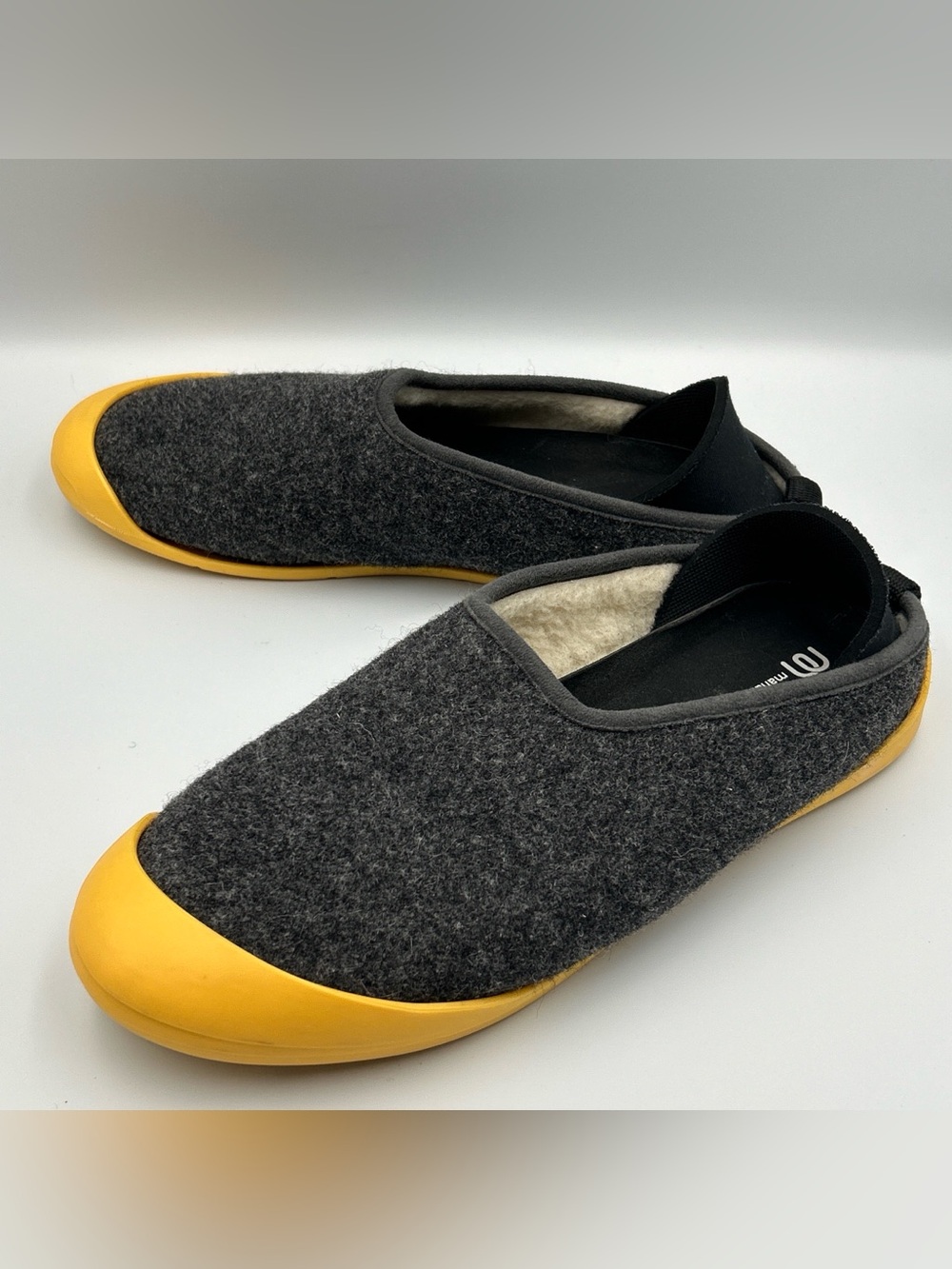MAHABIS Classic Slippers US Size 8.5/9 Slip On Loafer Indoor Outdoor Gray Felt - Picture 6 of 13